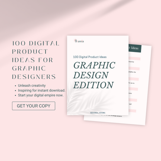 100 innovative ideas for digital products that graphic designers can sell online!
